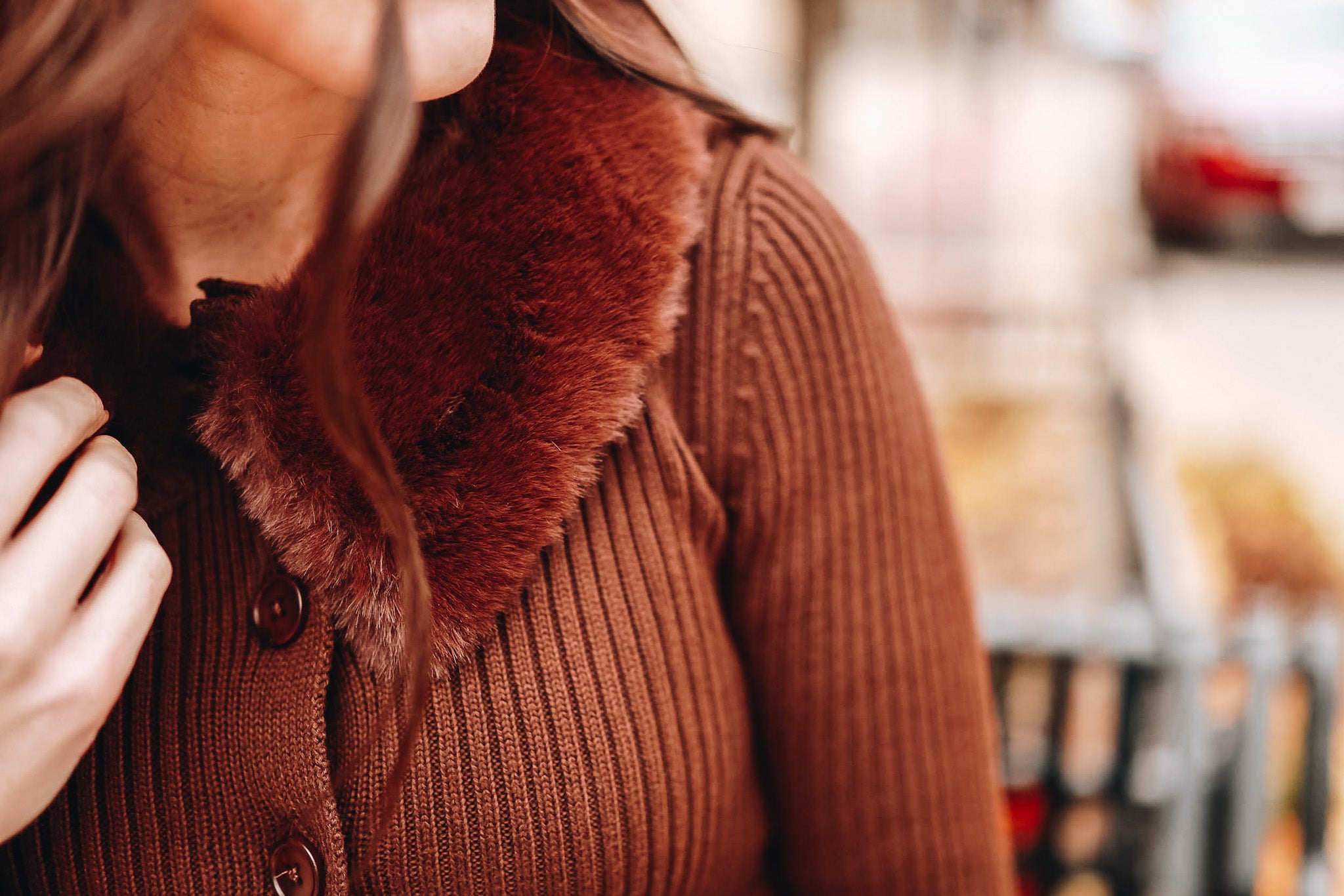 CARDIGAN WITH THE FUR