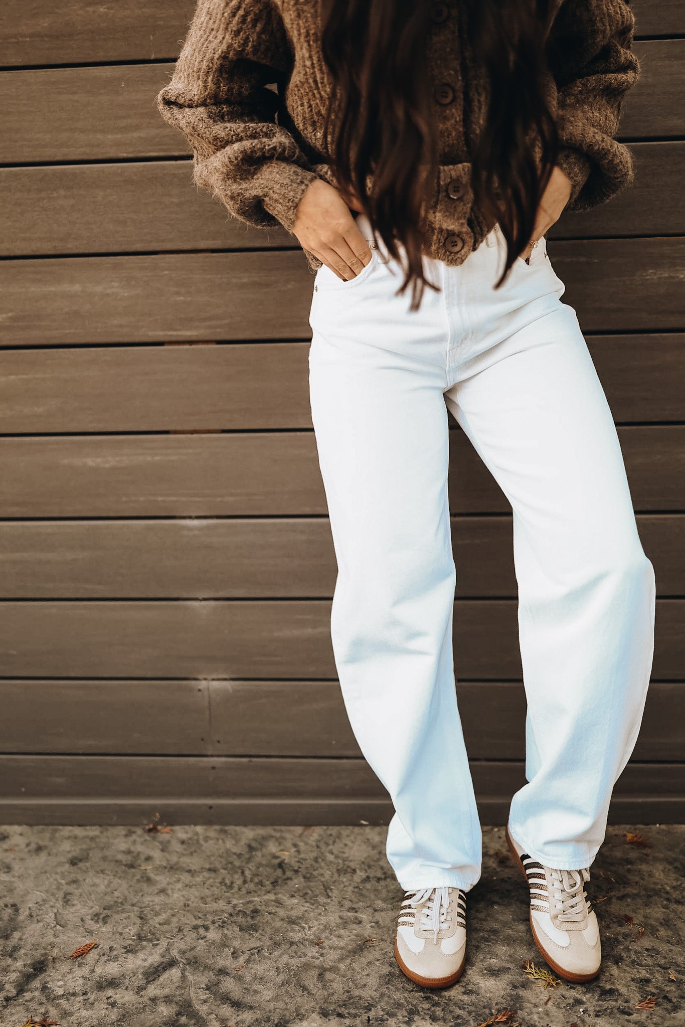 WES VIVID WHITE HIGH RISE BARREL JEAN SS'25