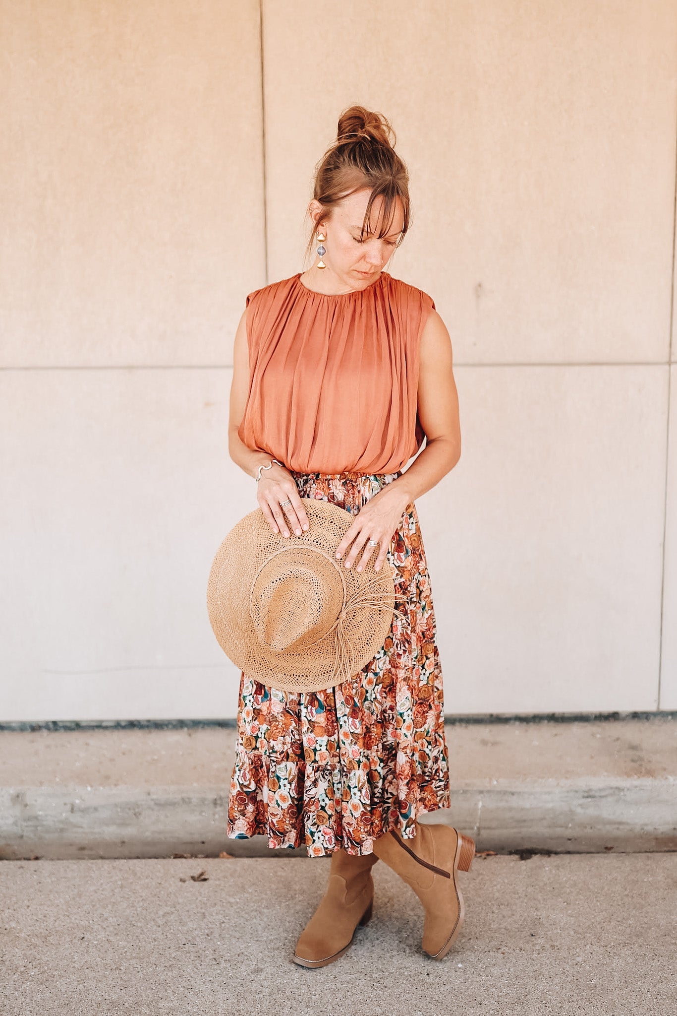 FALL FLORAL SKIRT
