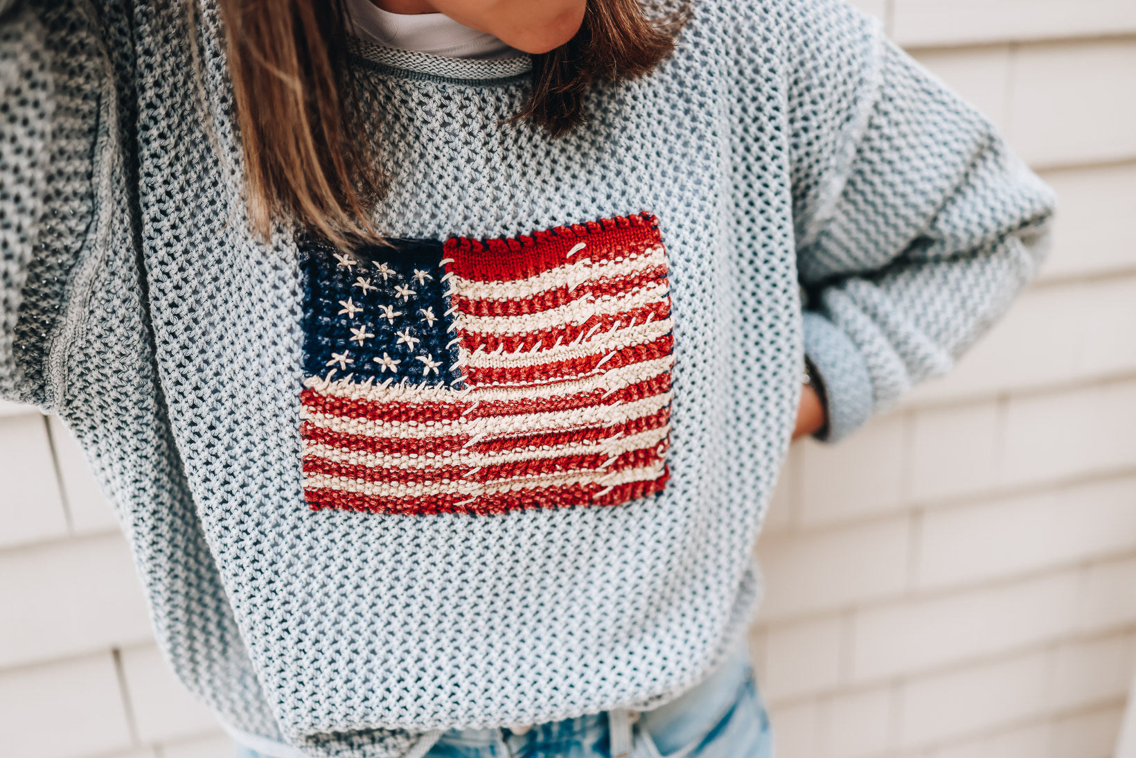 FLAGGED DOWN SWEATER