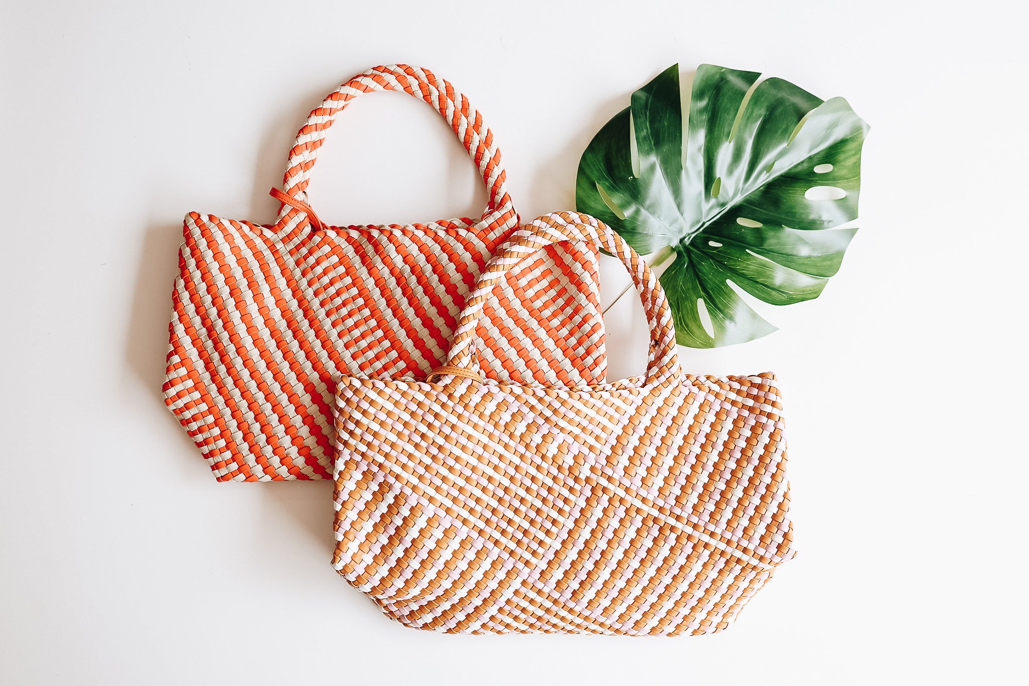 SOLANA WOVEN VEGAN LEATHER TOTE