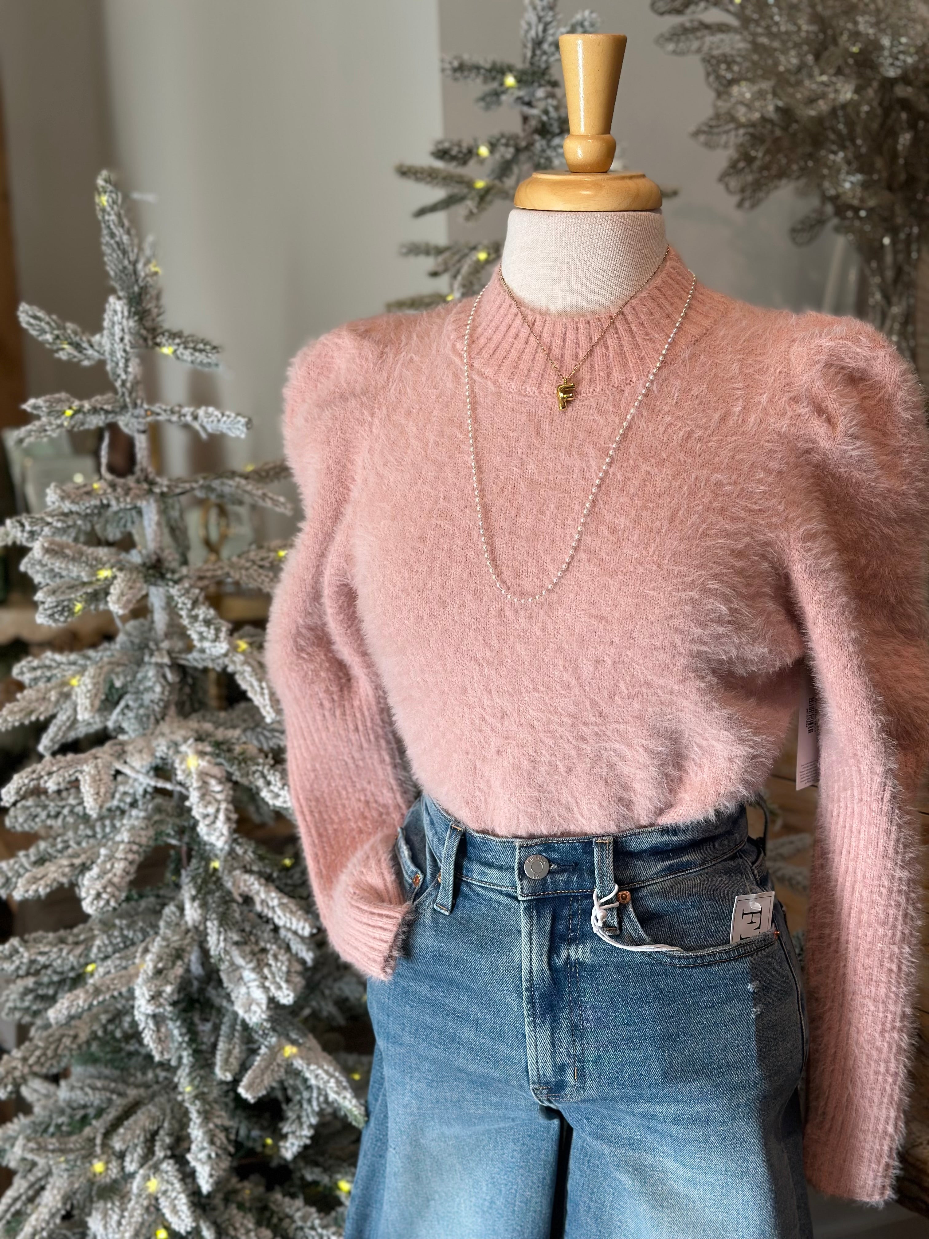 BLUSHING ON YOU SWEATER