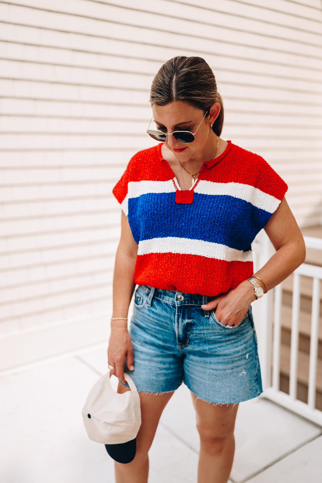 AMERICAN BLOCK SWEATER TOP