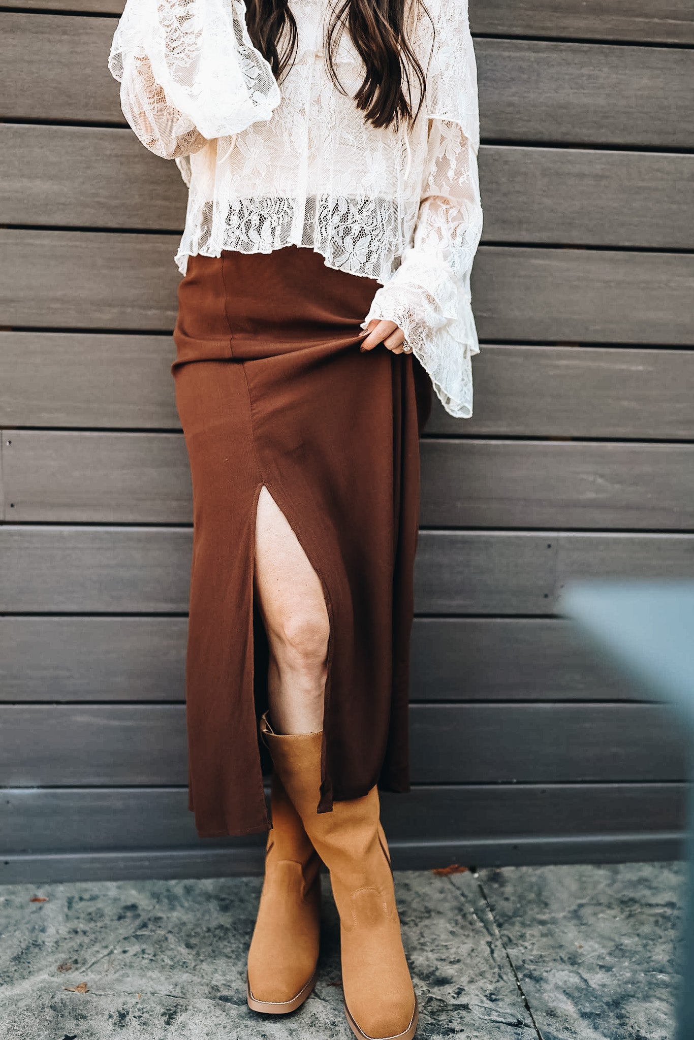 SKIES HIGH SLIT SKIRT