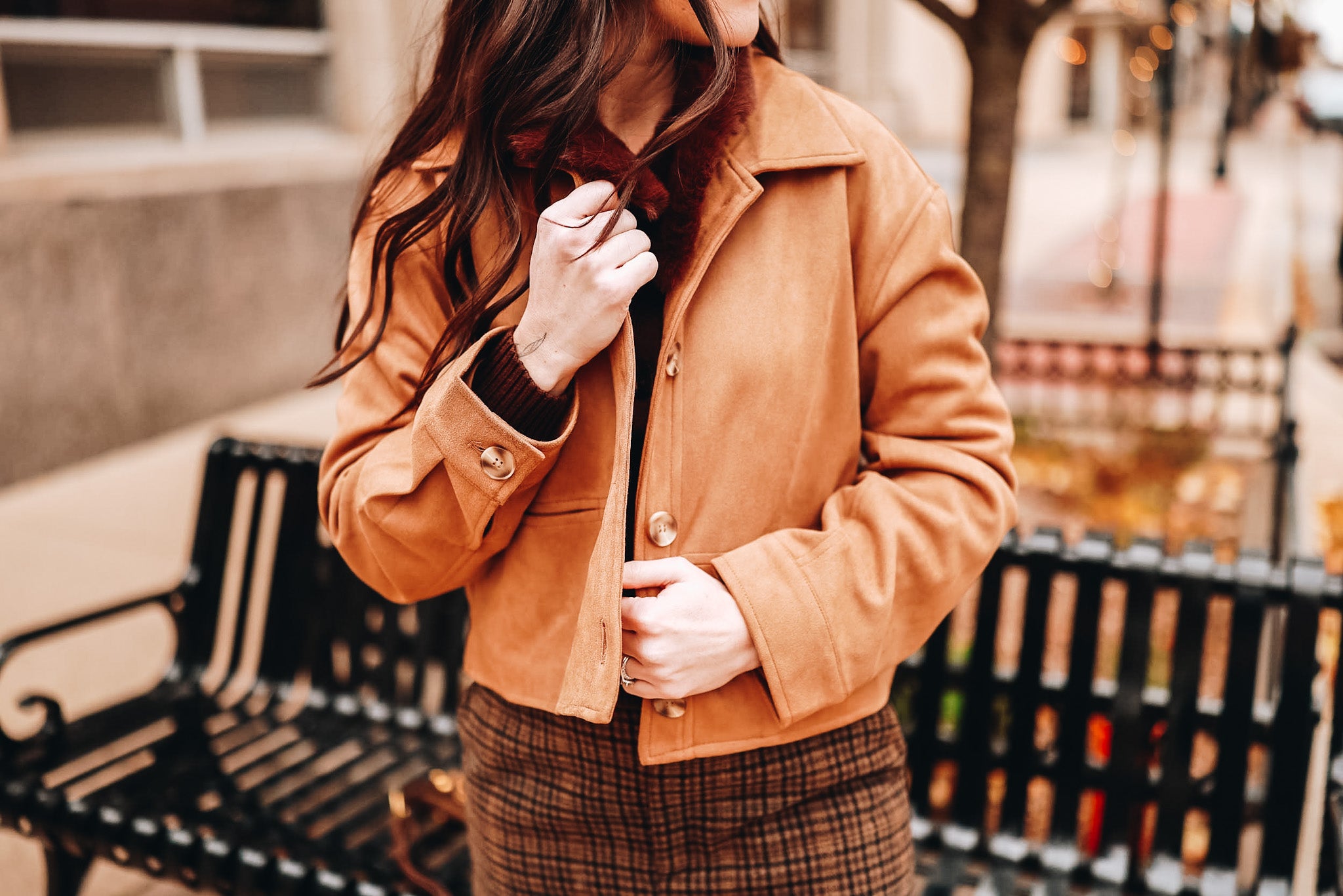 CONNOR SUEDE BUTTON UP JACKET