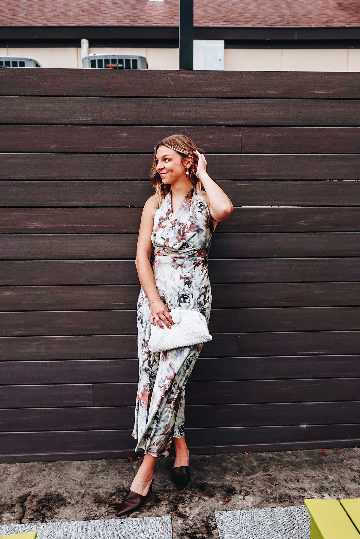 SANDSTONE FLORAL SILK DRESS