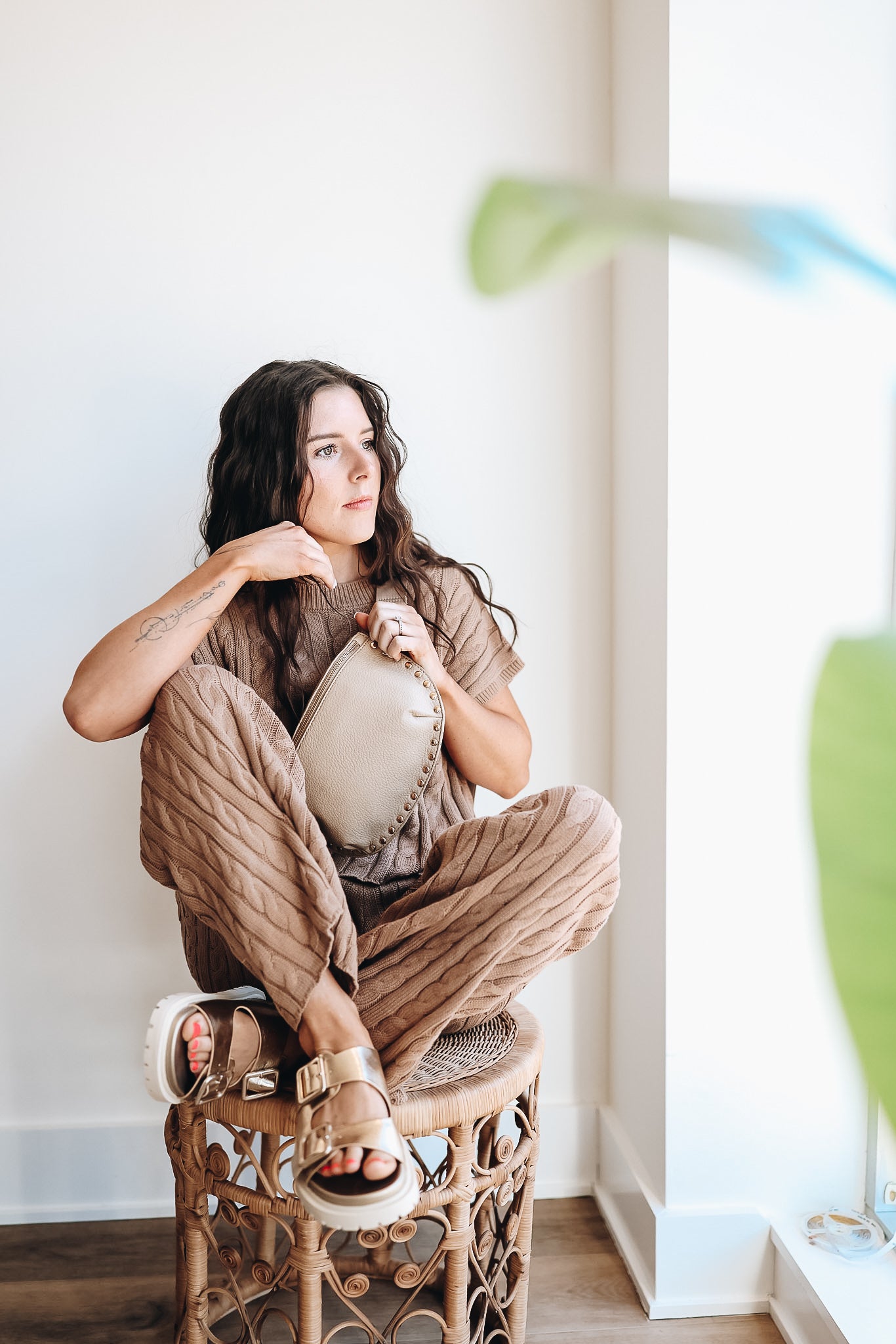 COCOA CABLE KNIT TOP