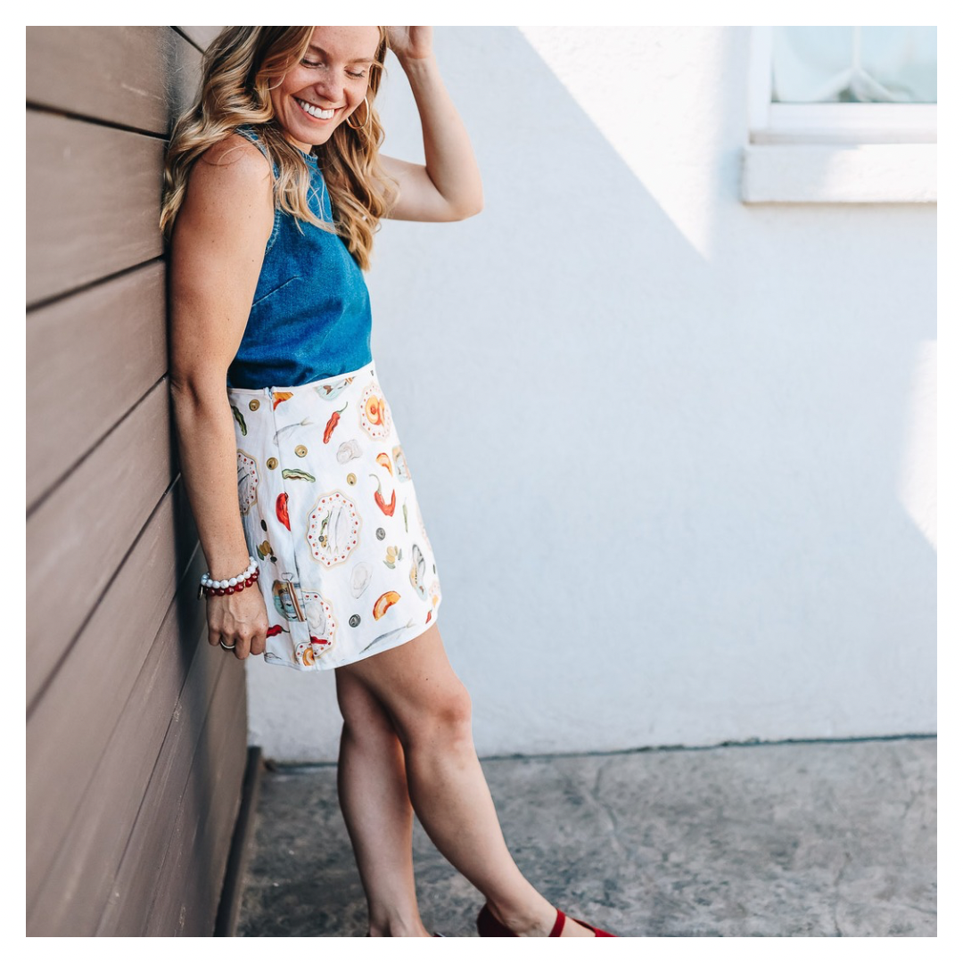 WHIMSICAL FOODIE WRAP SKIRT