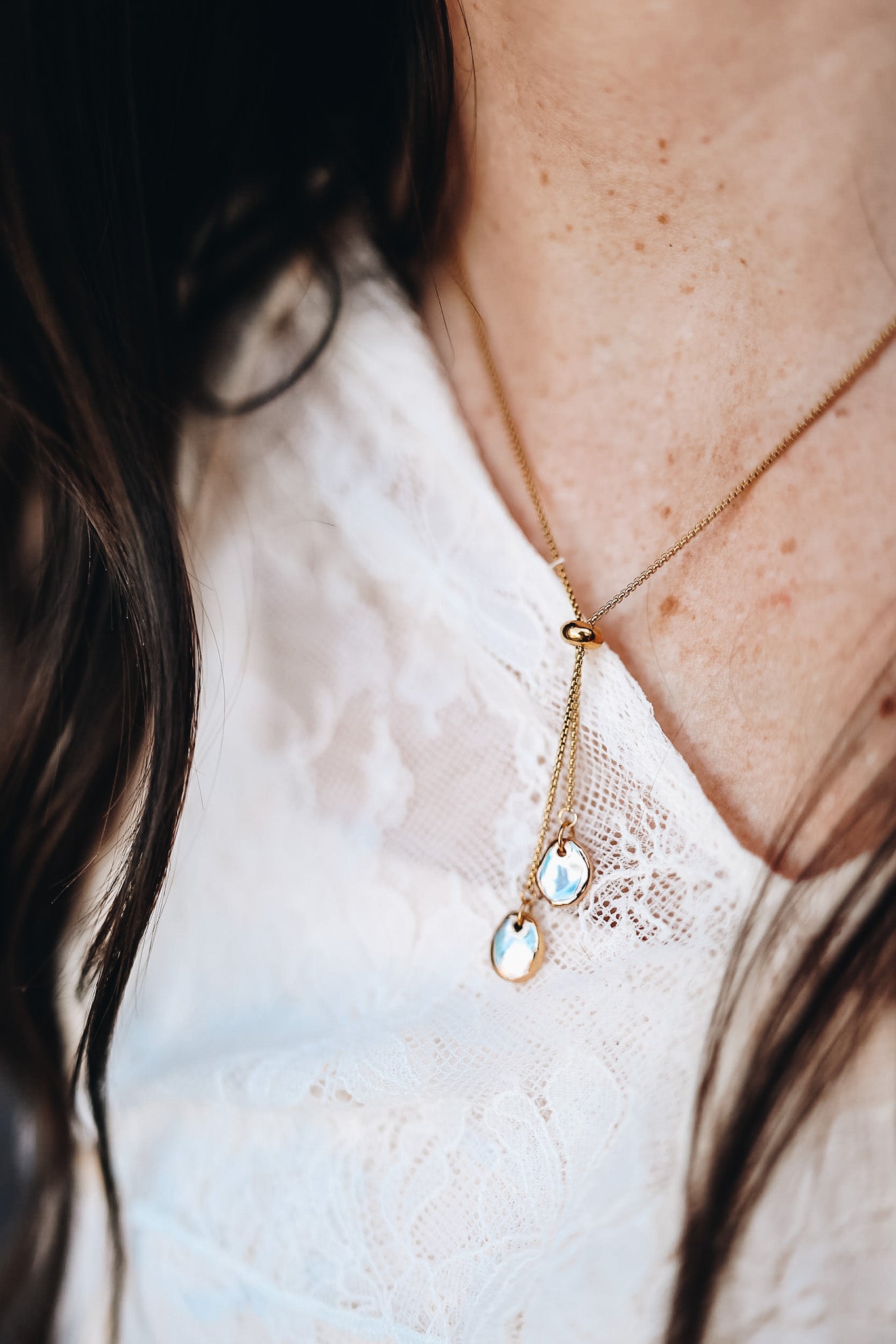 PEARL OF THE PARTY BOLO NECKLACE