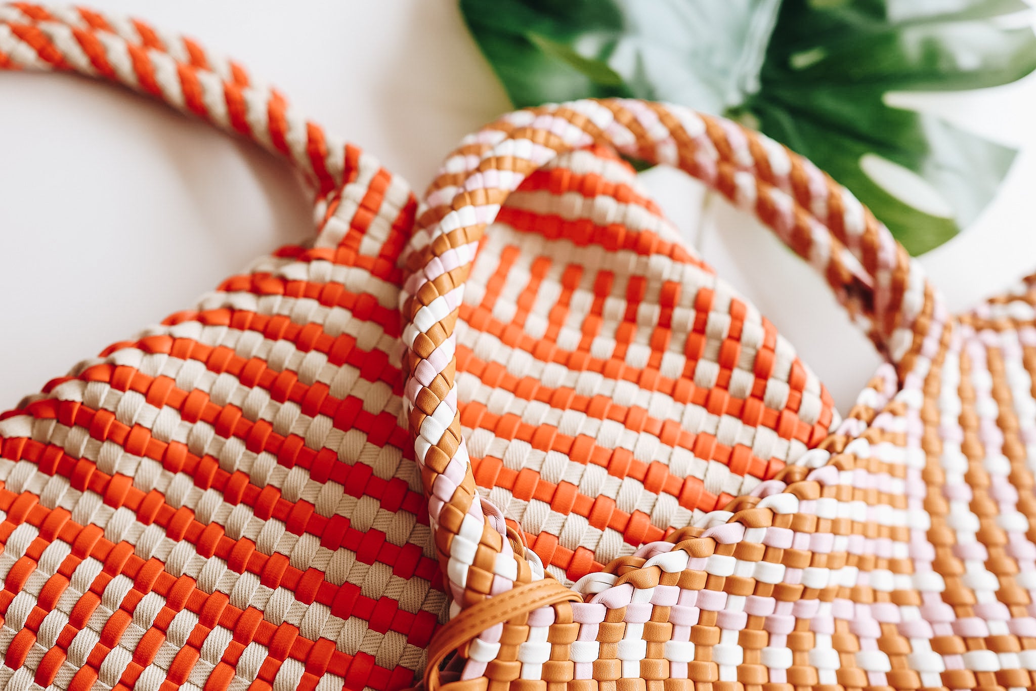 SOLANA WOVEN VEGAN LEATHER TOTE