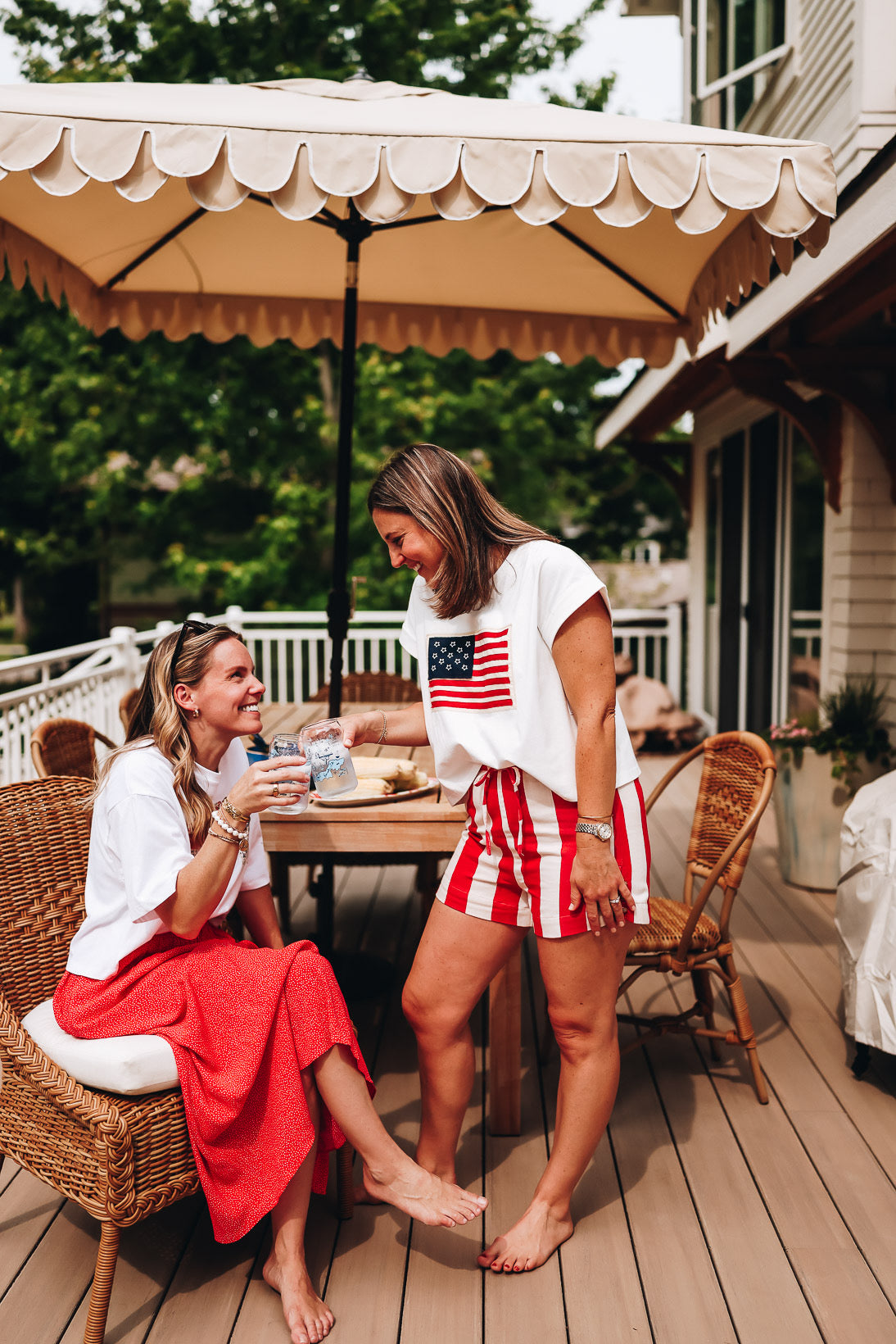 NINA ELASTIC WAIST FLOWY MIDI SKIRT