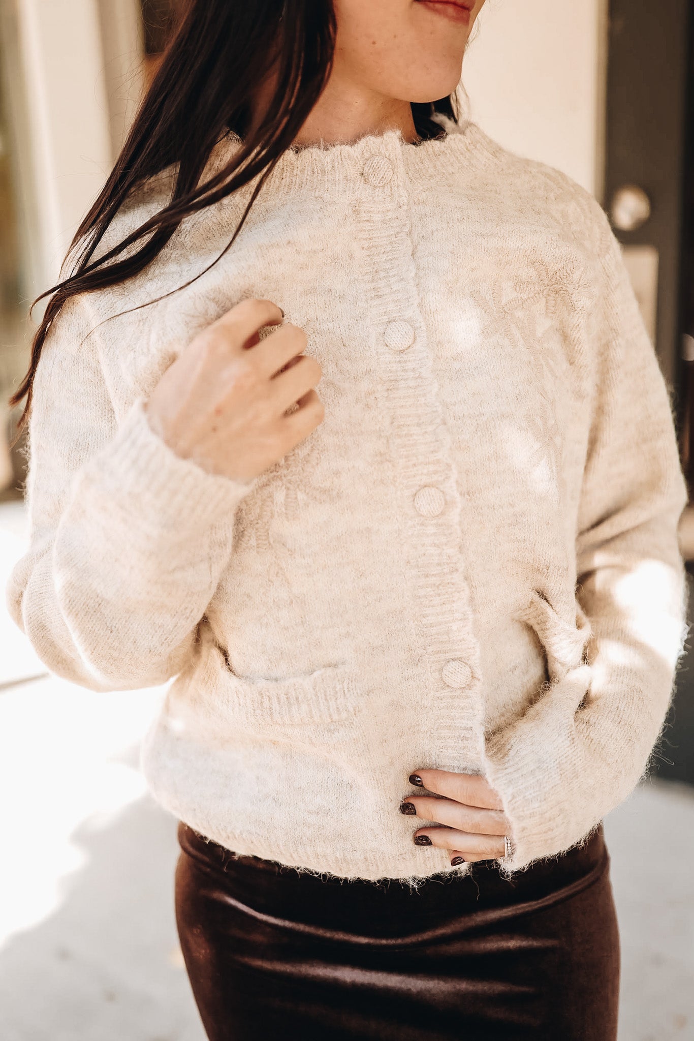 KENZIE EMBROIDERED CARDIGAN