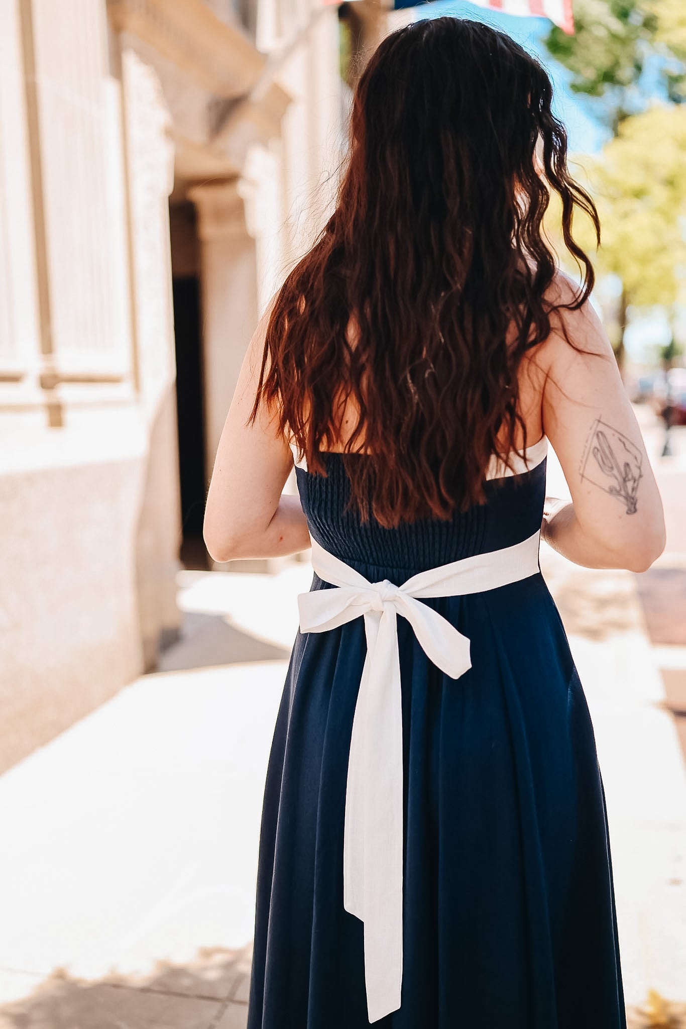 MARIA CONTRAST MIDI DRESS