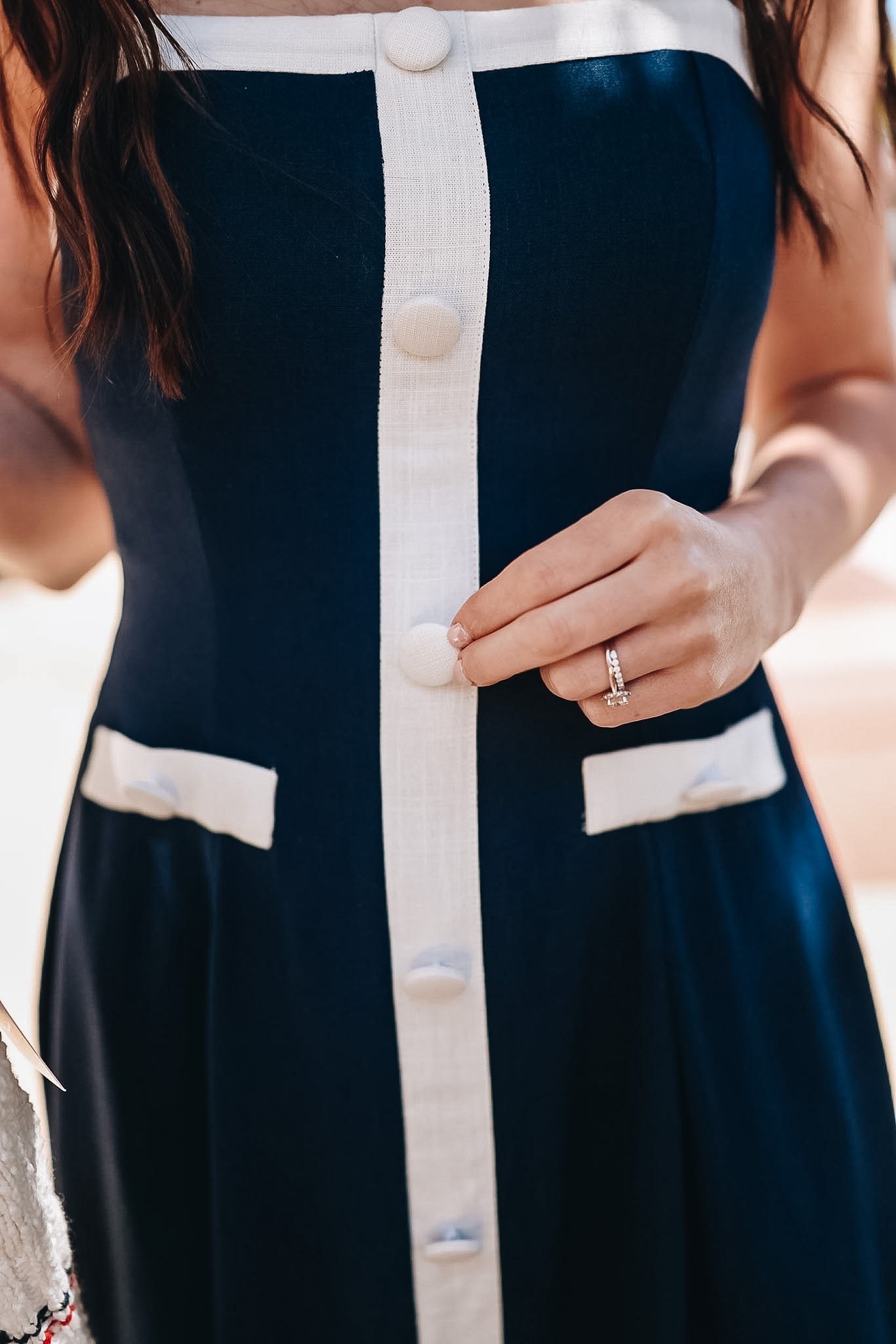 MARIA CONTRAST MIDI DRESS