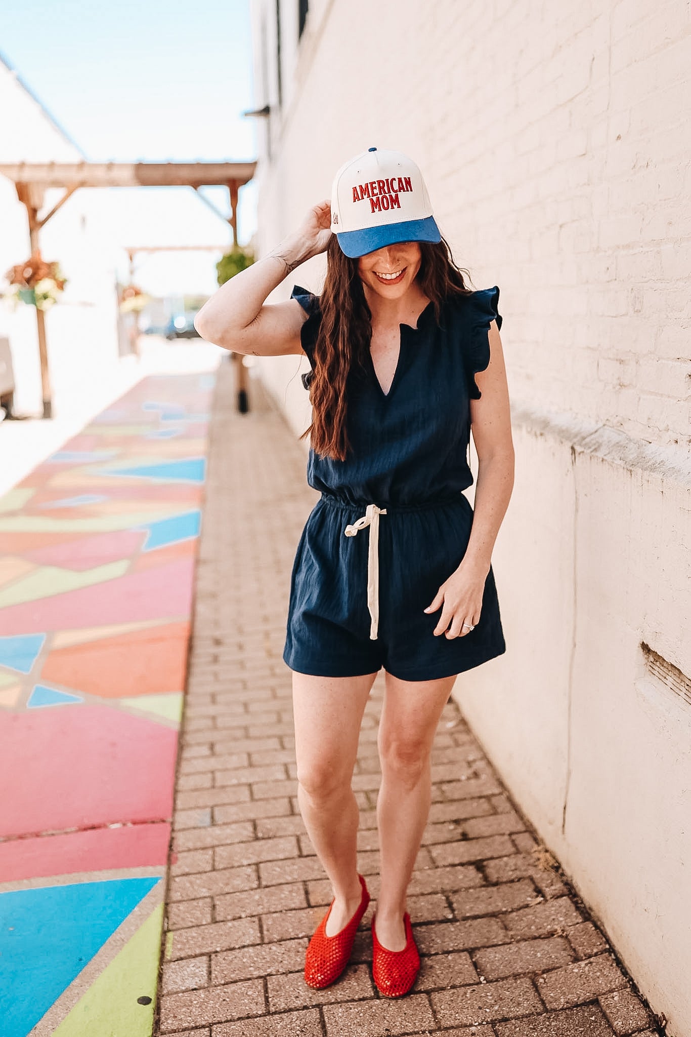 LILAH RUFFLE SLEEVE ROMPER
