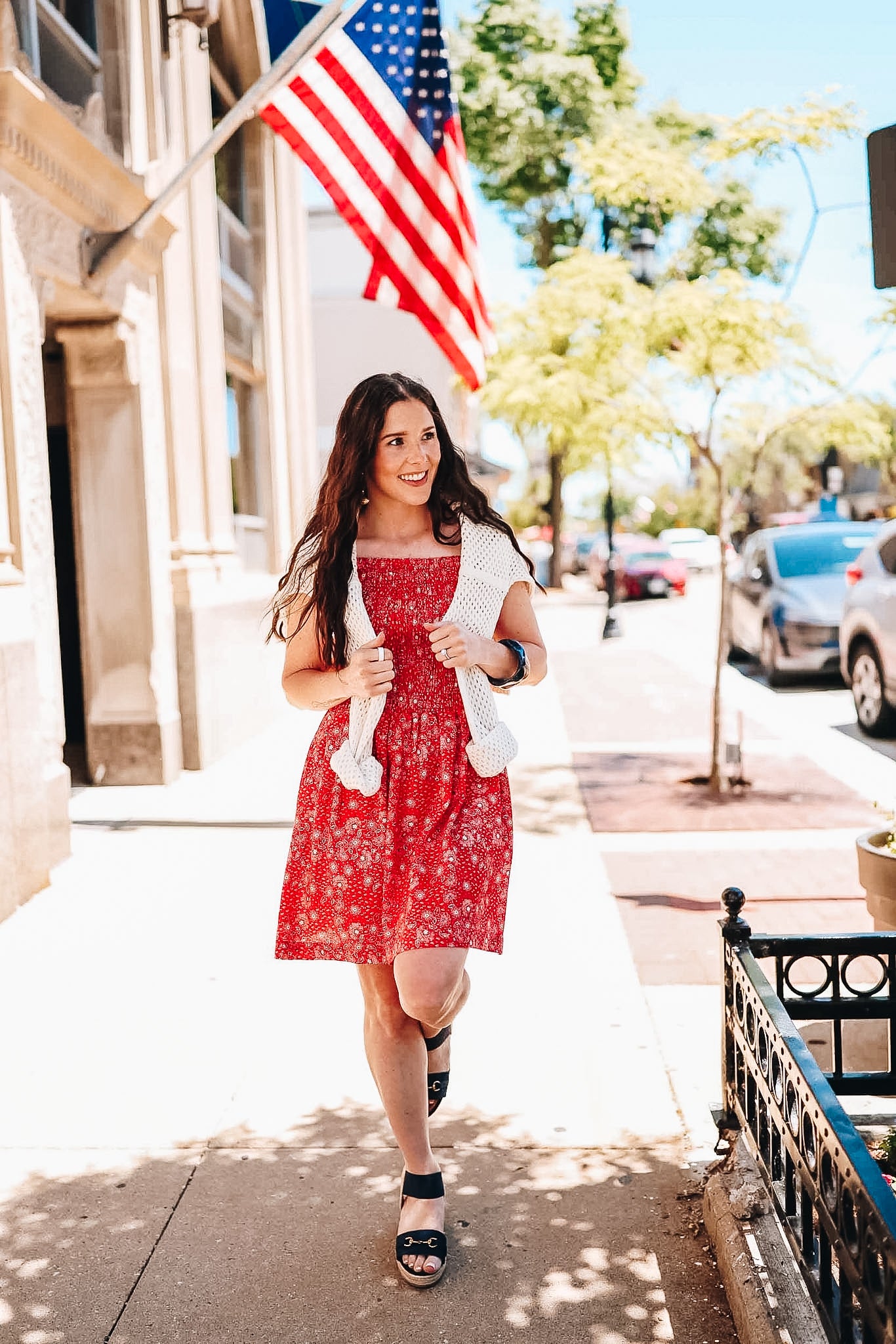 FIRECRACKER SHIRRED MINI DRESS