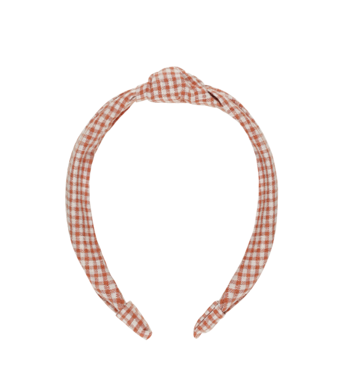 KNOTTED HEADBAND || POPPY GINGHAM