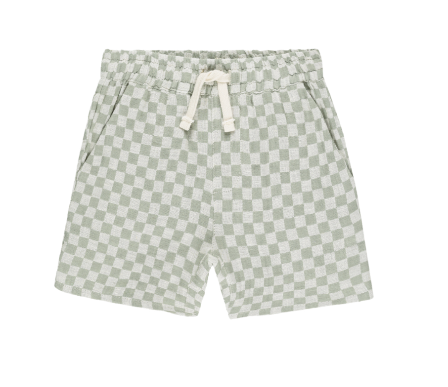 BERMUDA SHORT || SAGE CHECK