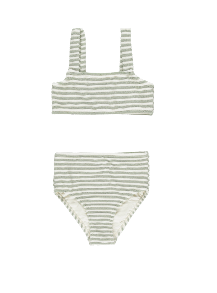 BRENTLY BIKINI || SAGE STRIPE