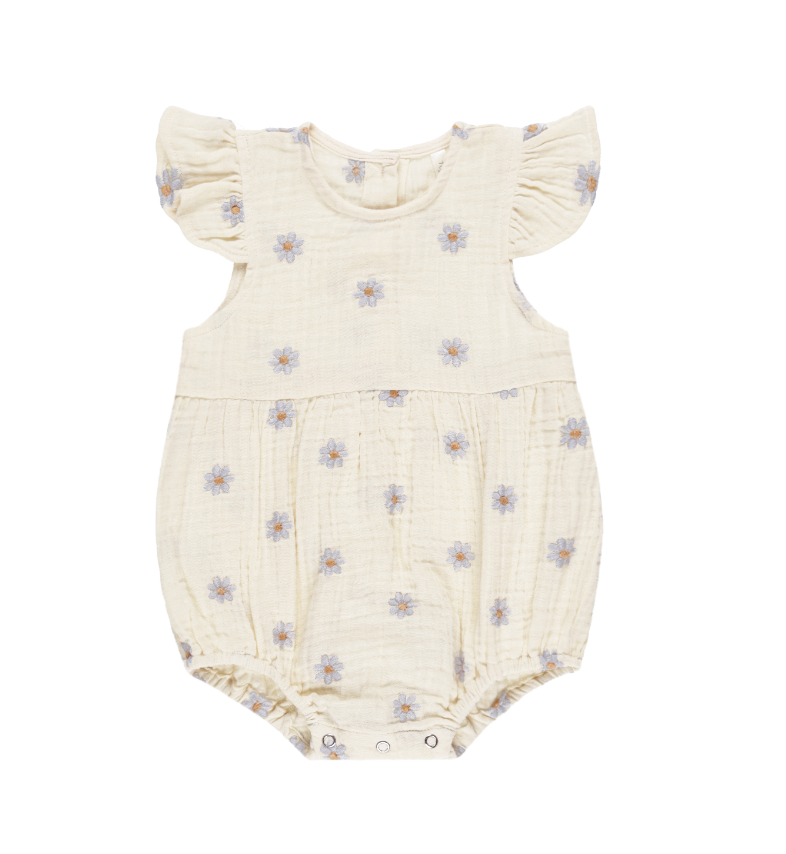 AMELIA ROMPER || BLUE DAISIES