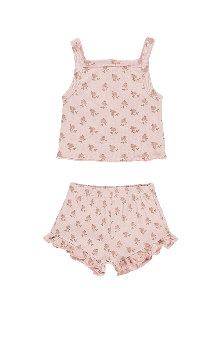 EVIE TANK + SHORTIE SET || ROSES
