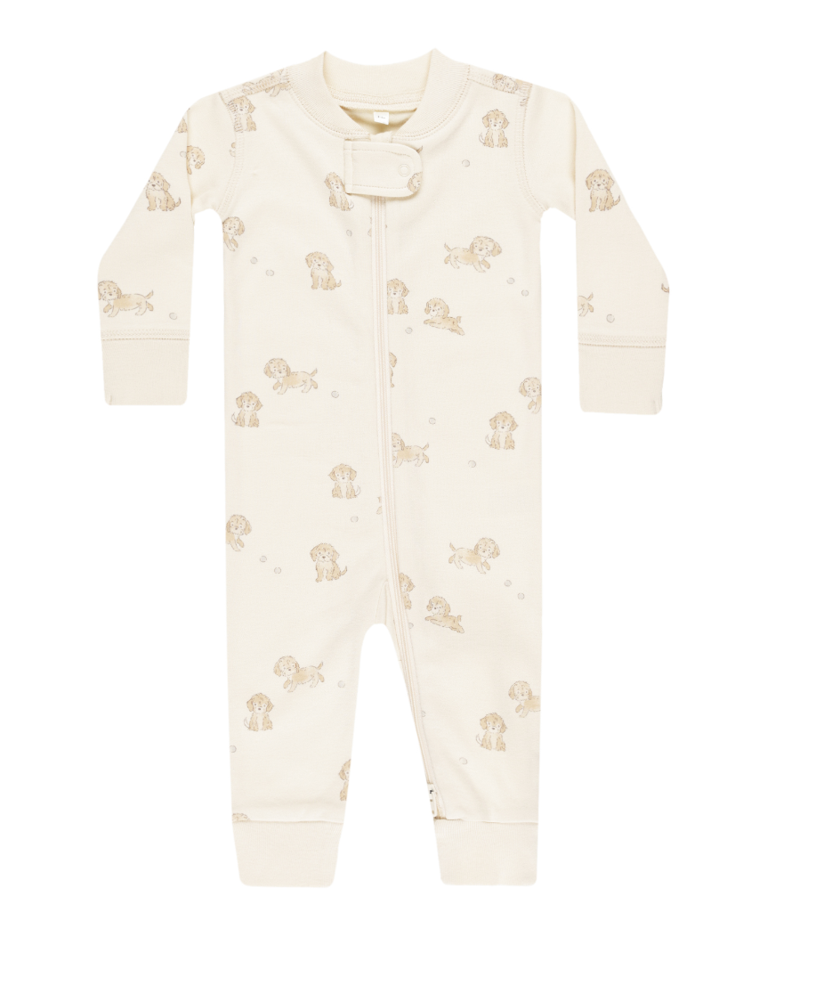ZIP LONGSLEEVE SLEEPER || PUPPIES