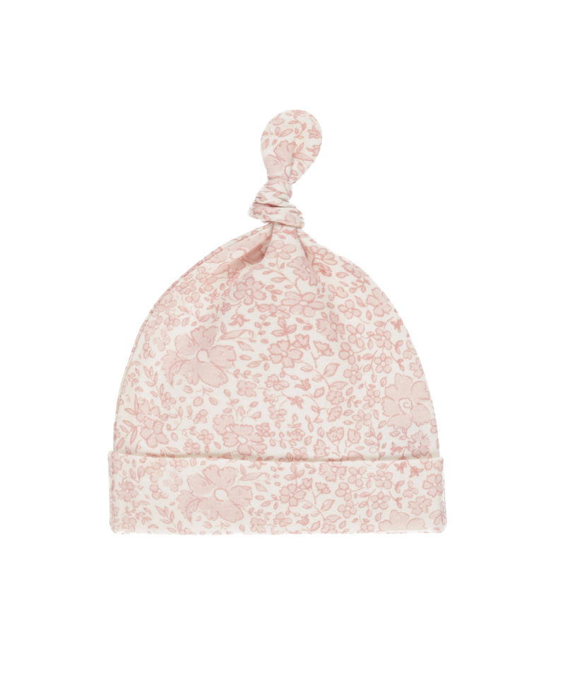 KNOTTED BABY HAT || PINK BLOSSOM