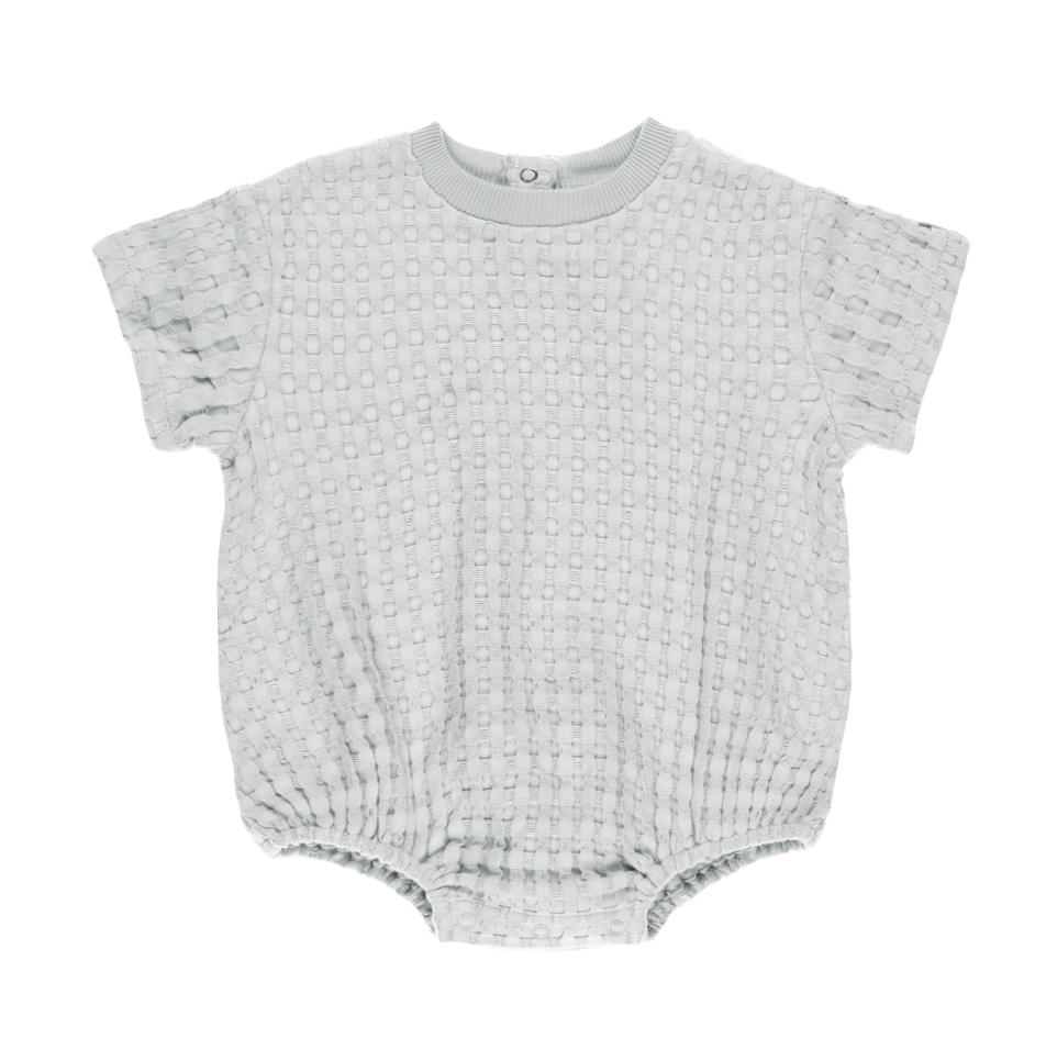 RELAXED BUBBLE ROMPER || SKY