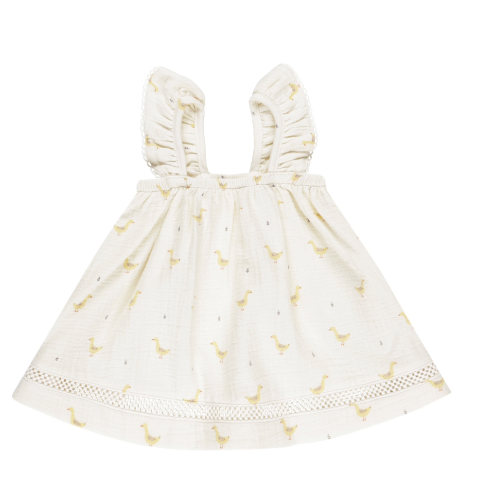 RUFFLED TANK DRESS || GEESE