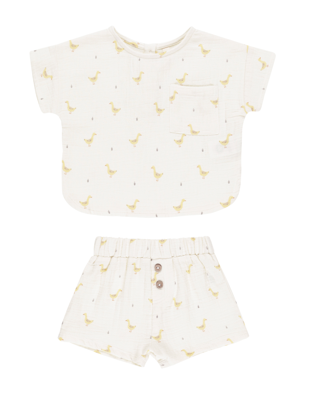 WOVEN BOXY TOP + SHORT SET || GEESE