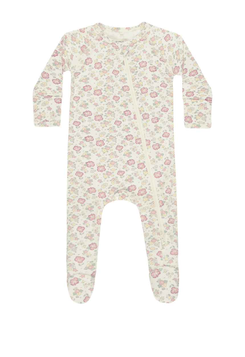 BAMBOO ZIP FOOTIE || BLOOM
