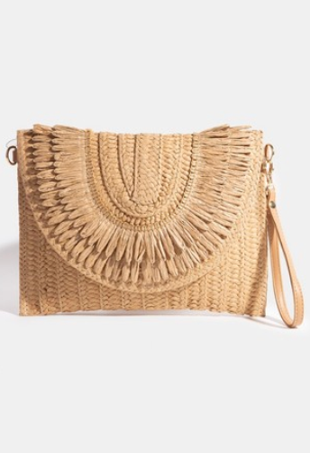 VACAY RAFFIA CLUTCH