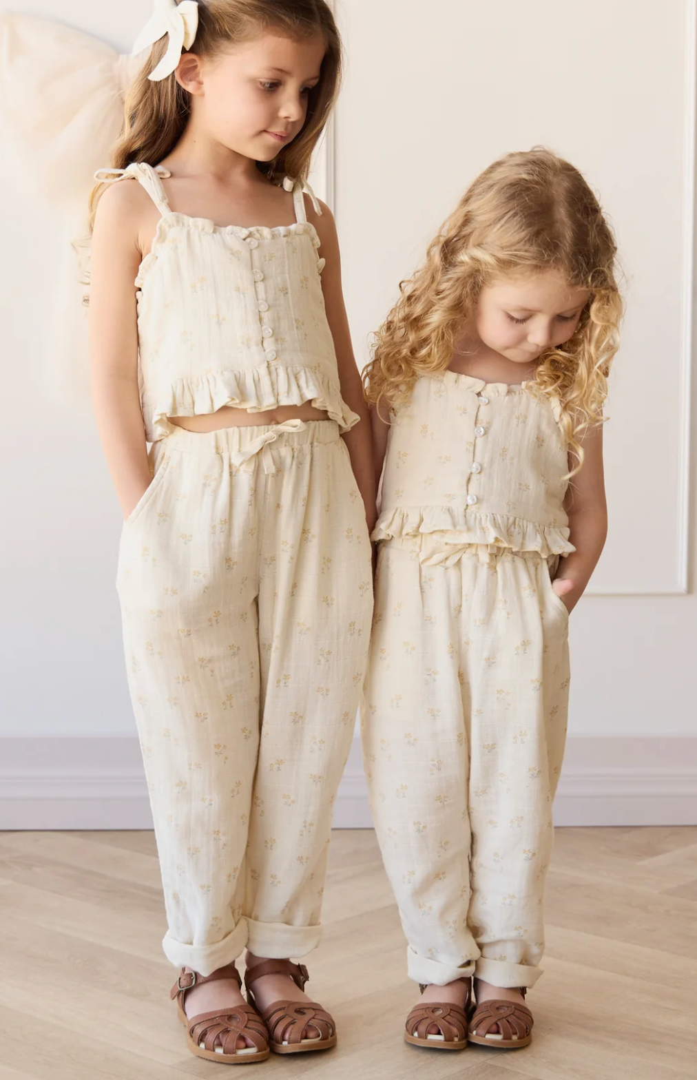Organic Cotton Muslin Cordelia Pant - Pauline Chamomile