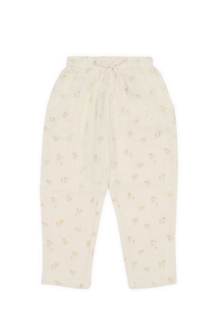Organic Cotton Muslin Cordelia Pant - Pauline Chamomile