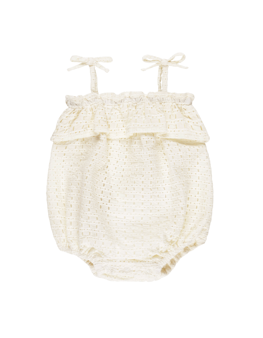 RUFFLE ROMPER || IVORY