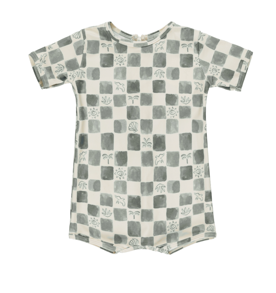 SHORTY ONE-PIECE || COASTAL CHECK