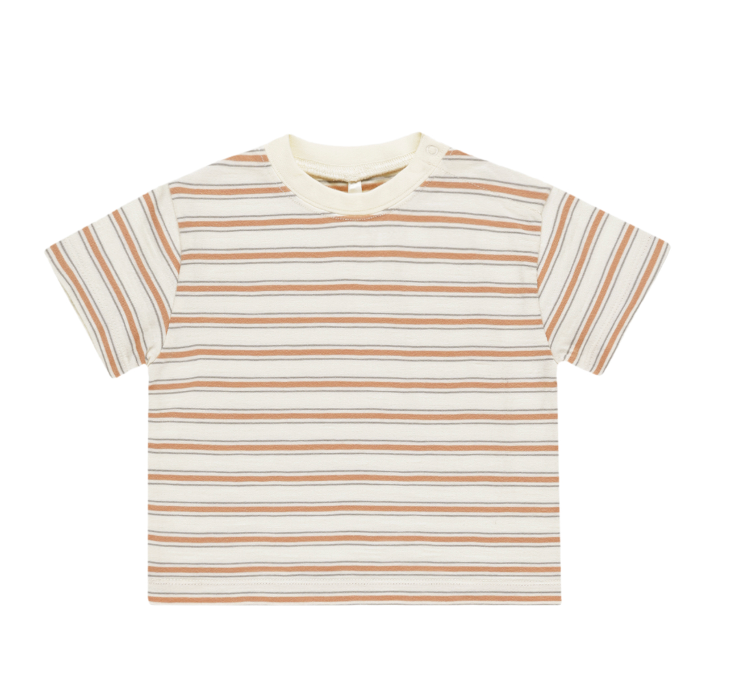 RELAXED TEE || GRAPEFRUIT STRIPE