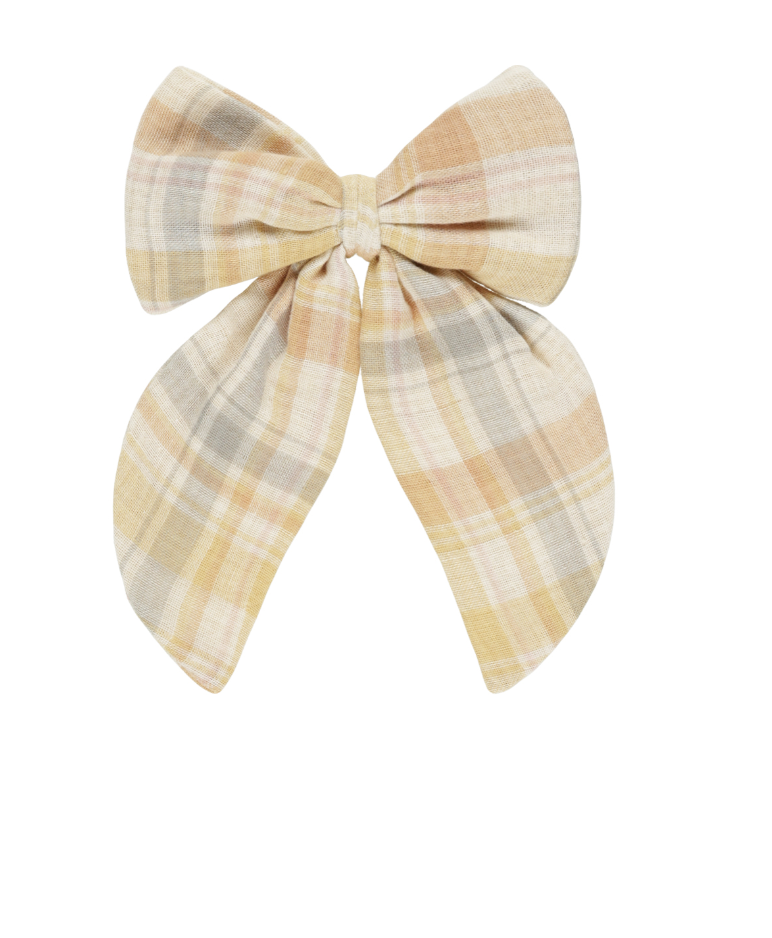 OVERSIZED BOW || PASTEL PLAID