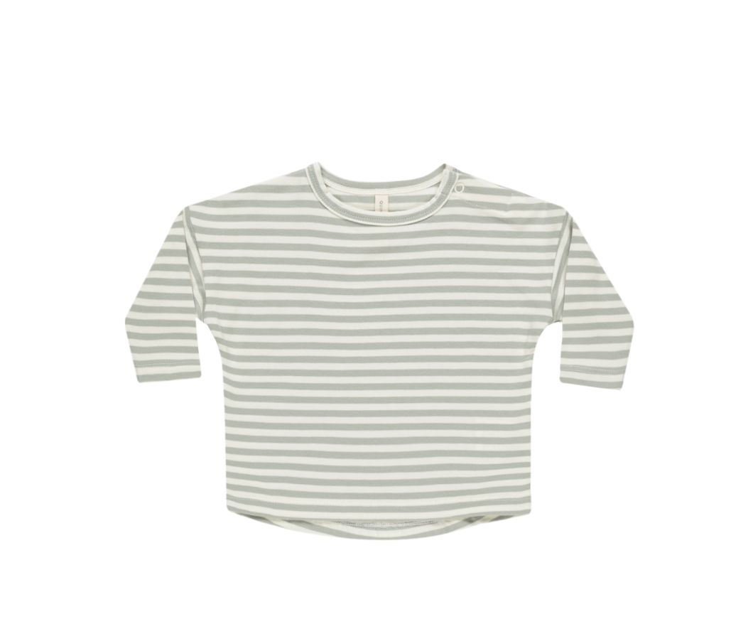 LONG SLEEVE TEE || SAGE STRIPE