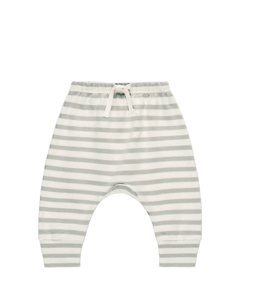 DRAWSTRING PANT || SAGE STRIPE