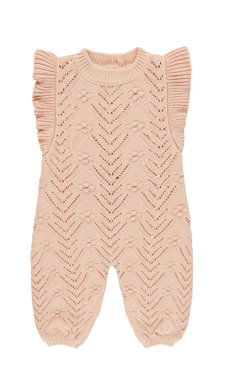 MIRA KNIT ROMPER || MELON