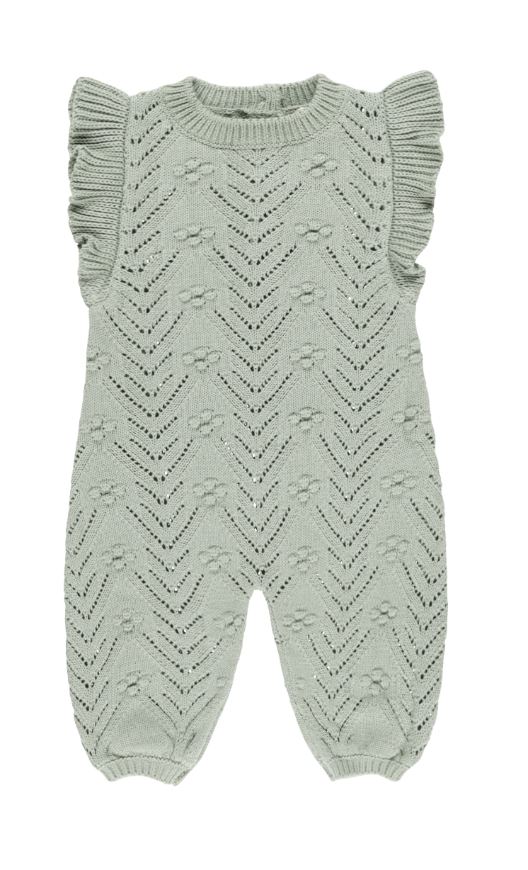 MIRA KNIT ROMPER || SAGE