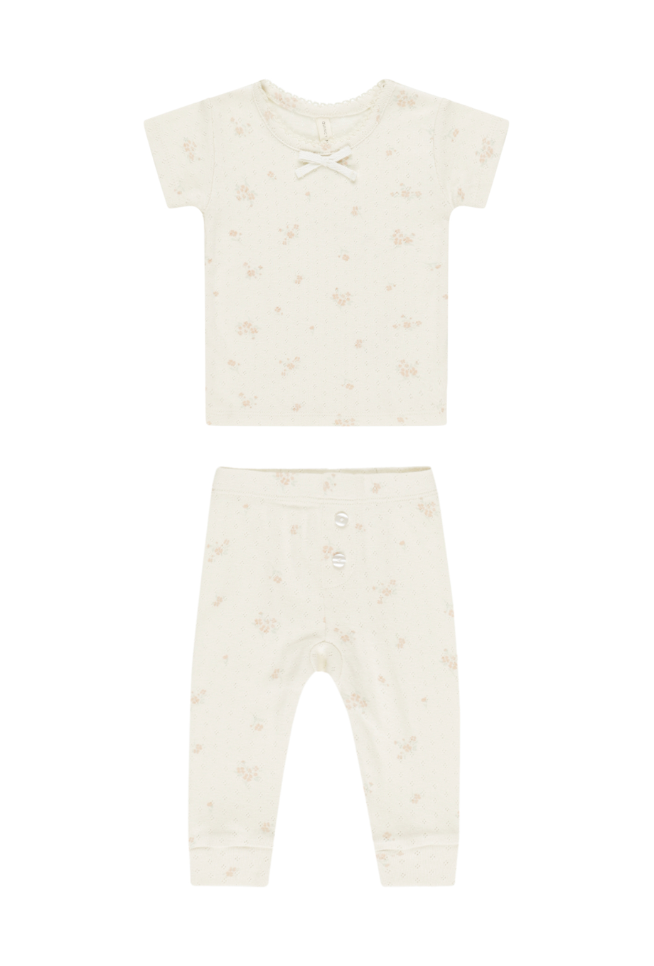 POINTELLE TEE + LEGGING || PINK DITSY