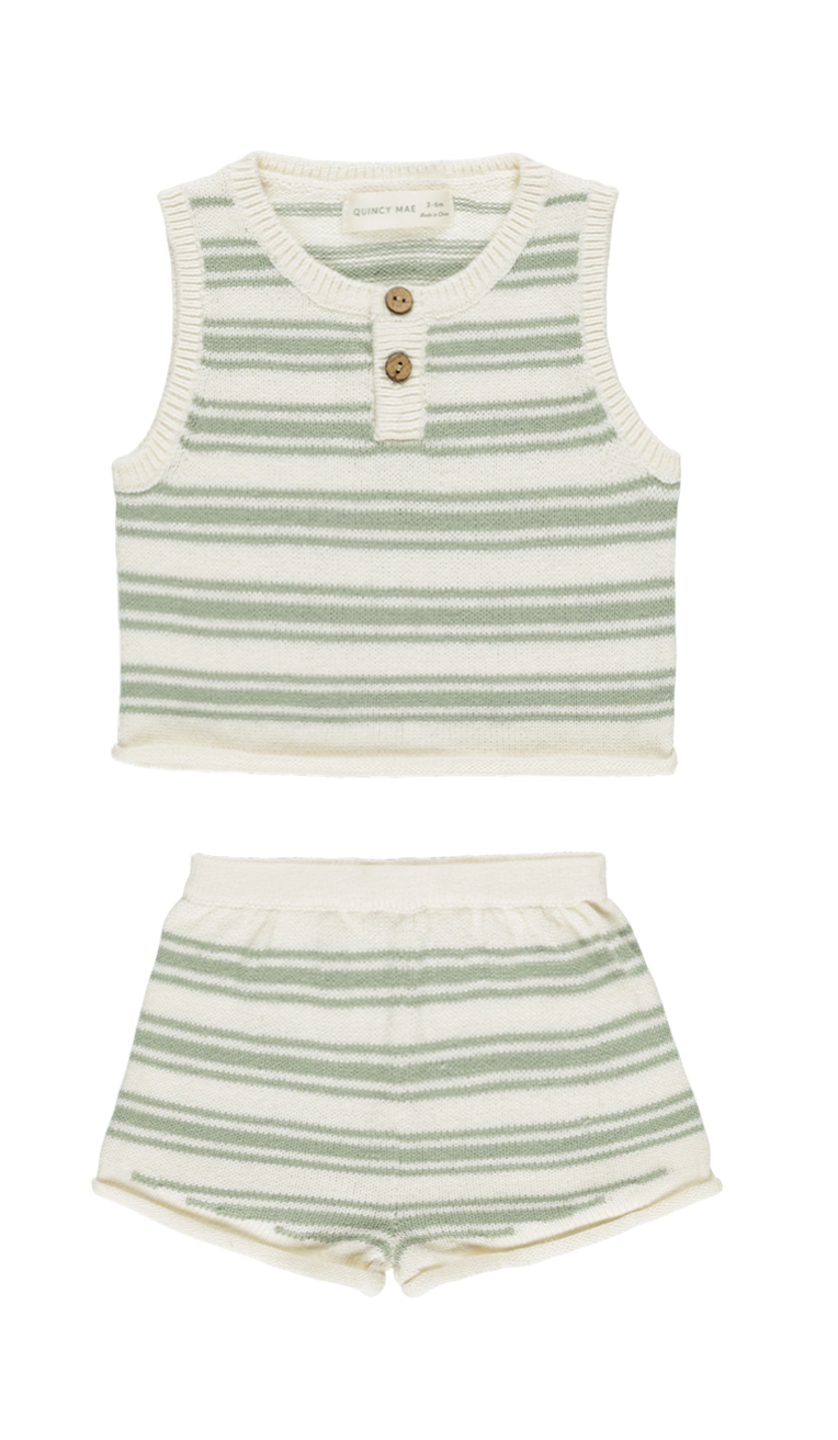 TAYLOR KNIT SET || SAGE KNIT STRIPE