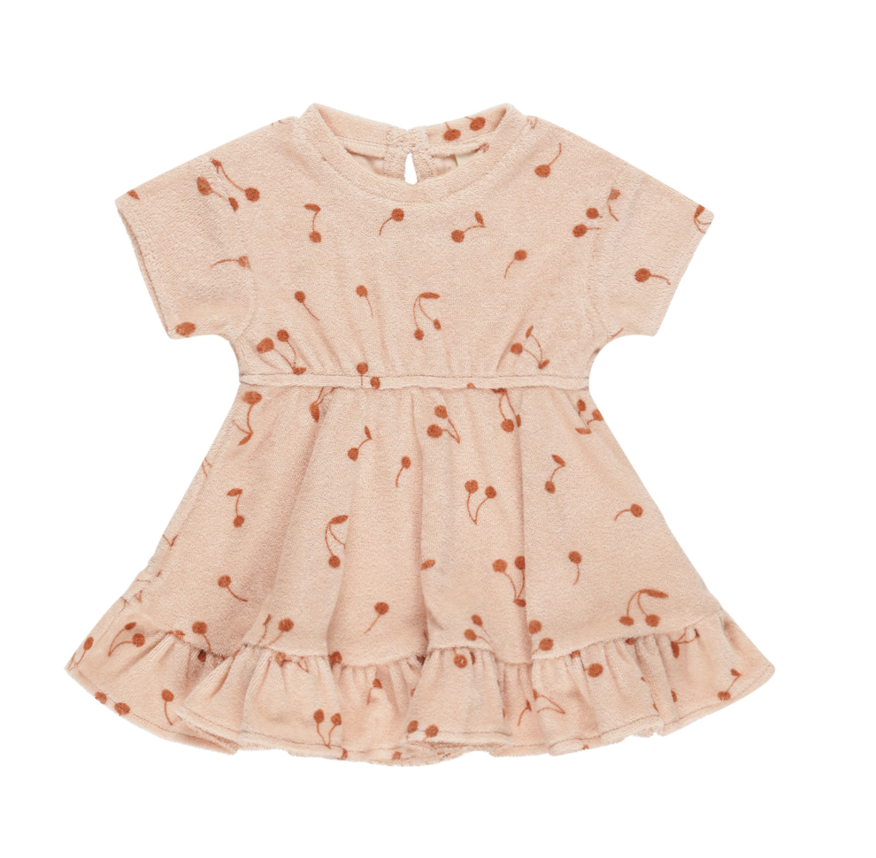 TERRY DRESS || CHERRIES