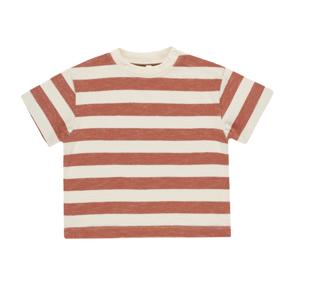 RELAXED TEE || POPPY STRIPE