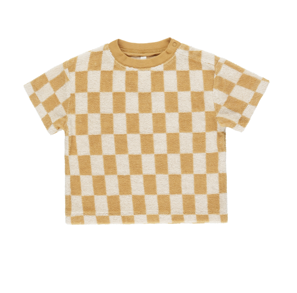 RELAXED TEE || MARIGOLD CHECK