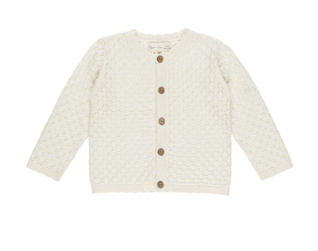 BABY CROCHET CARDIGAN || IVORY