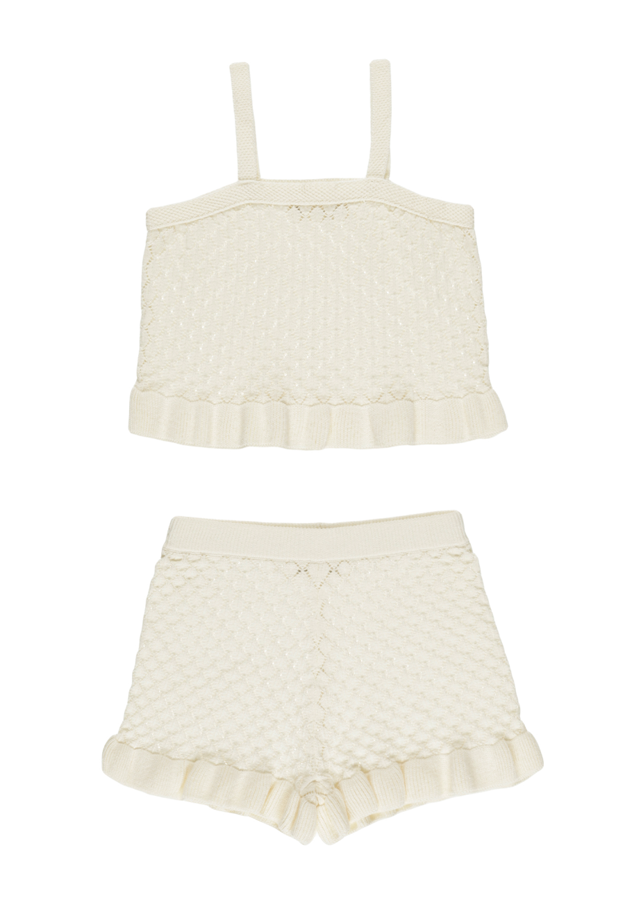 CROCHET TANK SET || IVORY