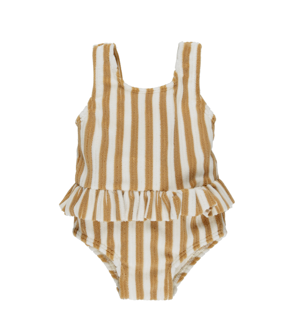 SKIRTED ONE-PIECE || MARIGOLD STRIPE